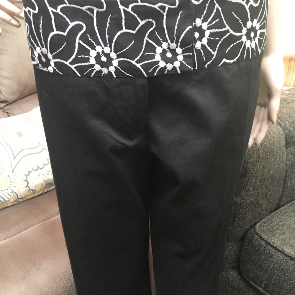 Dressy embroidered capri pants